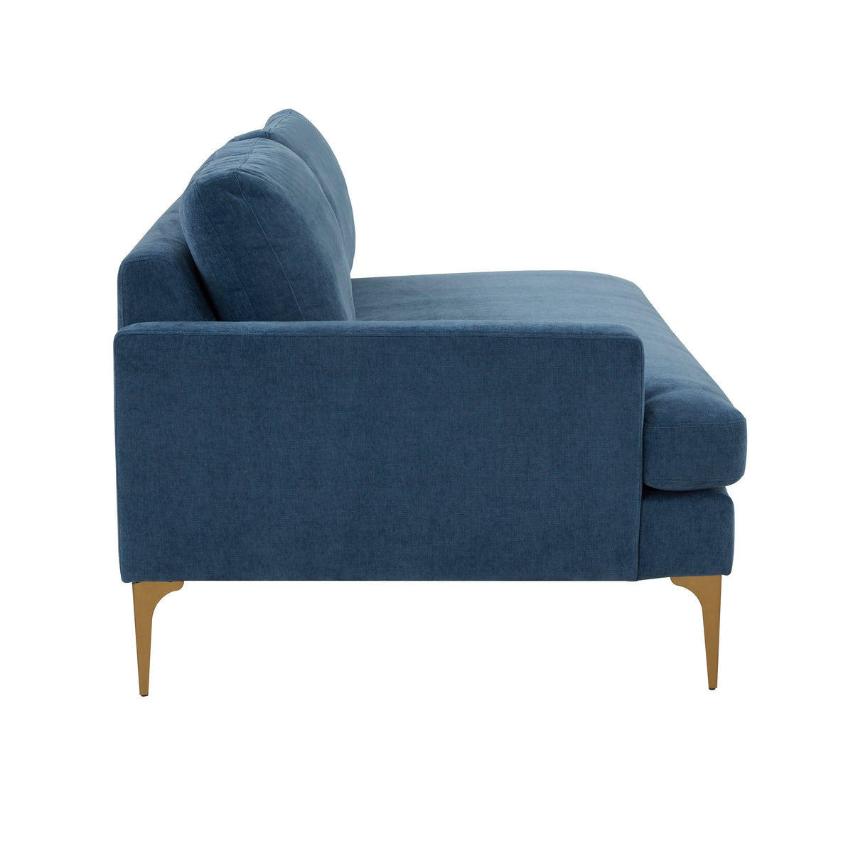 Serena Blue Performance Velvet Modular LAF Loveseat by TOV Furniture – photo 3 of 5