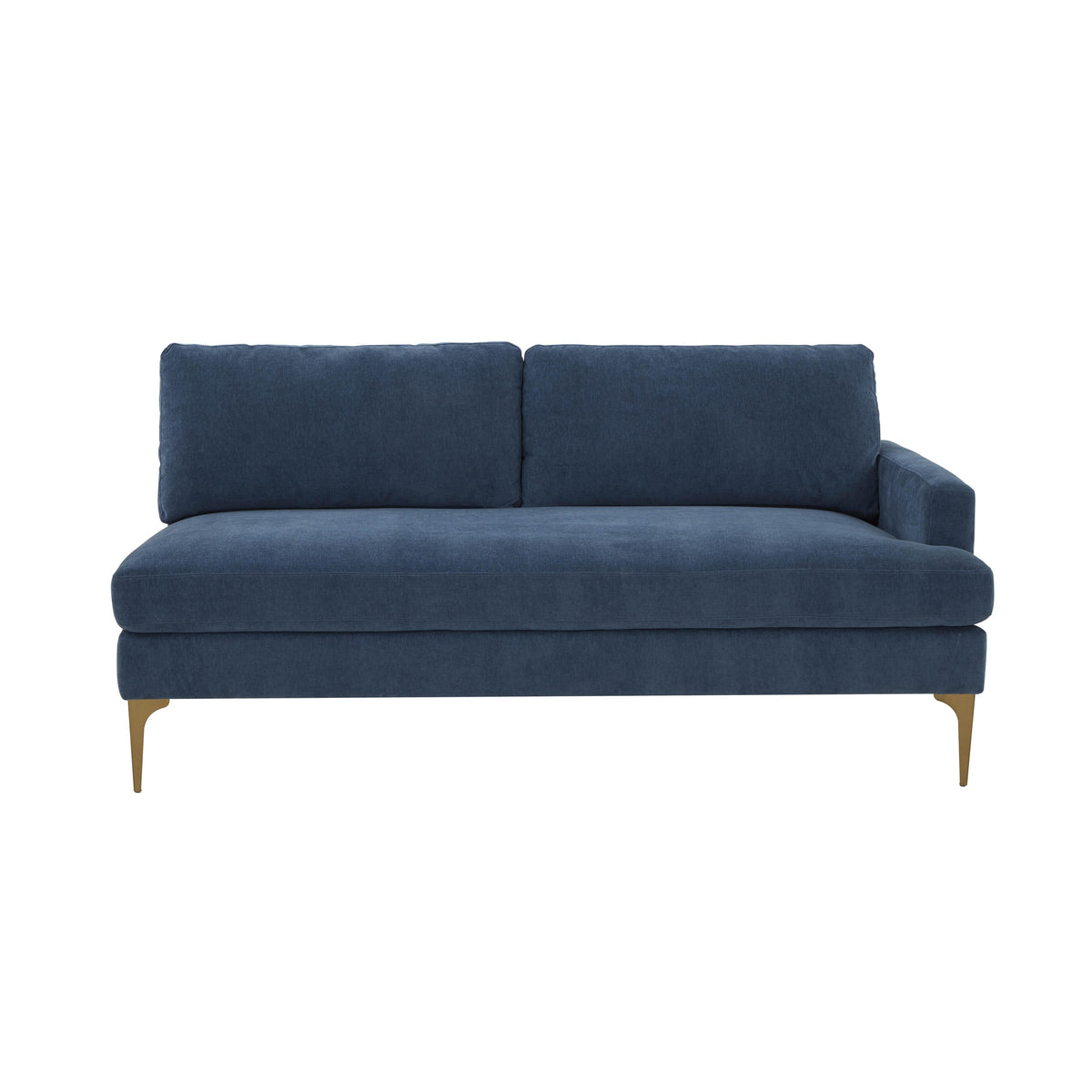 Serena Blue Performance Velvet Modular RAF Loveseat by TOV Furniture – photo 2 of 5