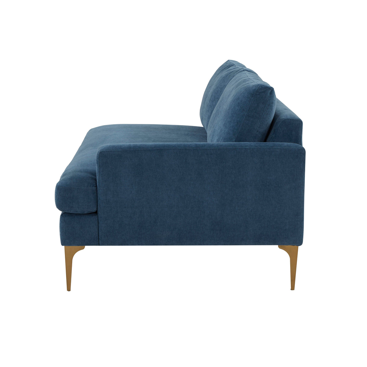 Serena Blue Performance Velvet Modular RAF Loveseat by TOV Furniture – photo 4 of 5