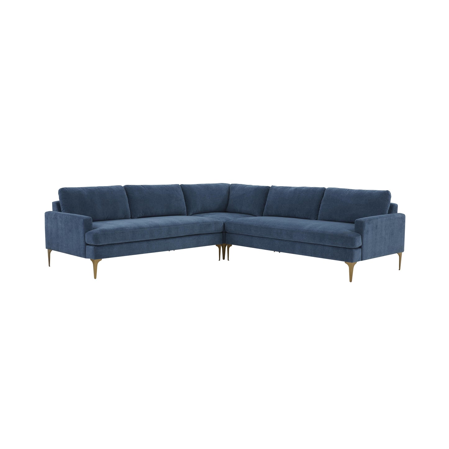 Serena 3 Piece Velvet L Sectional Ren L05120 Sec