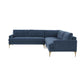 Serena 3 Piece Velvet L Sectional Ren L05130 Sec