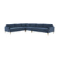 Serena 4 Piece Velvet Large L Sectional Ren L05120 Sec1