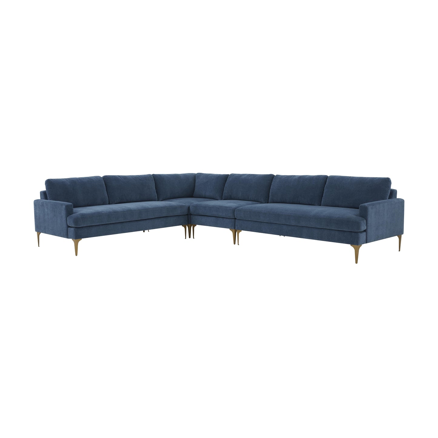 Serena 4 Piece Velvet Large L Sectional Ren L05120 Sec1