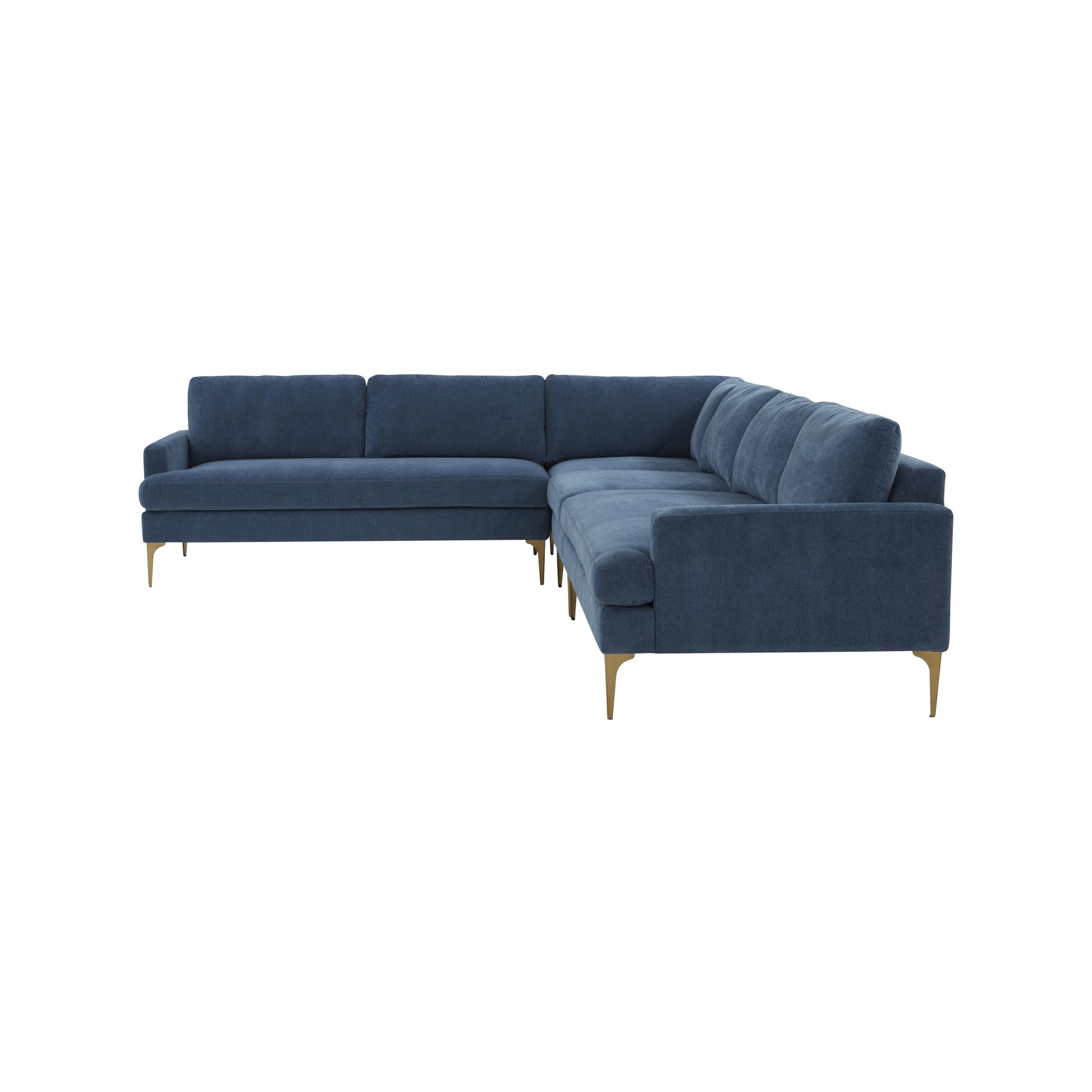 Serena 4 Piece Velvet Large L Sectional Ren L05110 Sec1
