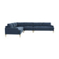 Serena 4 Piece Velvet Large L Sectional Ren L05120 Sec1
