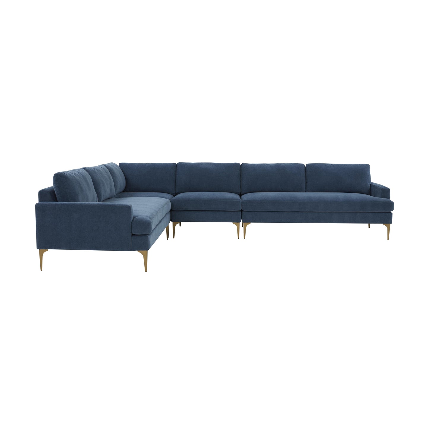 Serena 4 Piece Velvet Large L Sectional Ren L05130 Sec1