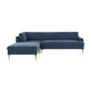 Serena 3 Piece Velvet Chaise Sectional Ren L05120 Sec4L