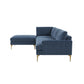 Serena 3 Piece Velvet Chaise Sectional Ren L05130 Sec4R
