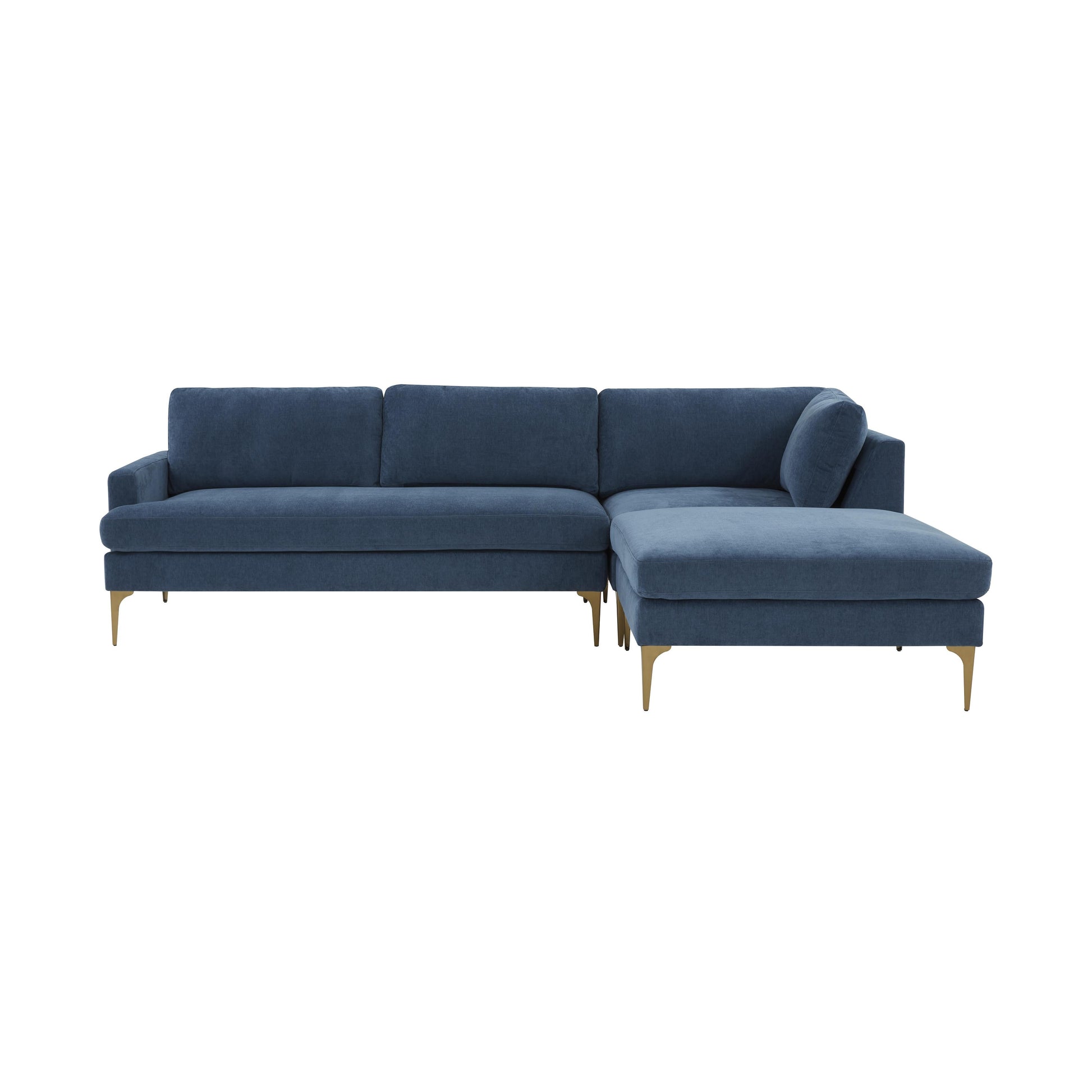 Serena 3 Piece Velvet Chaise Sectional Ren L05110 Sec4R
