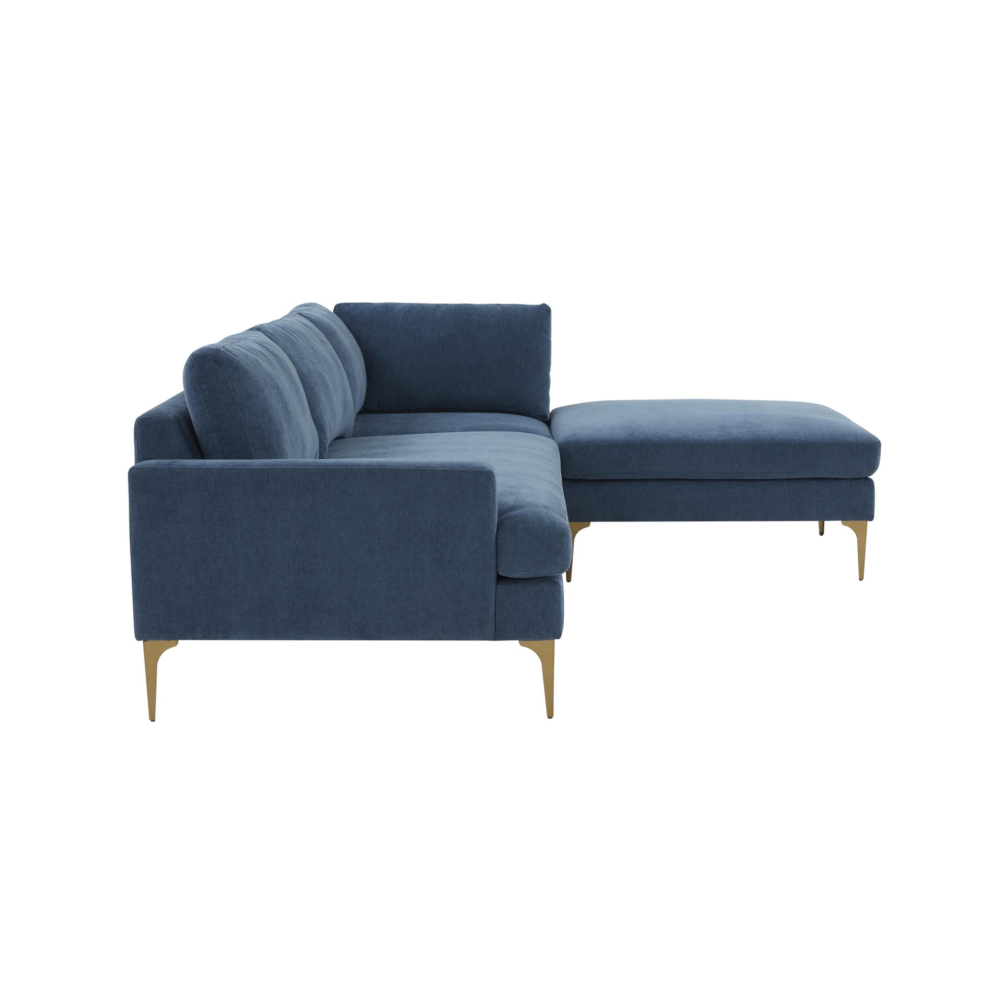 Serena 3 Piece Velvet Chaise Sectional Ren L05120 Sec4L