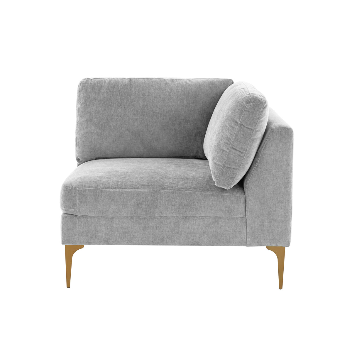 Serena Grey Performance Velvet Modular Armless Chair by TOV Furniture – photo 2 of 5