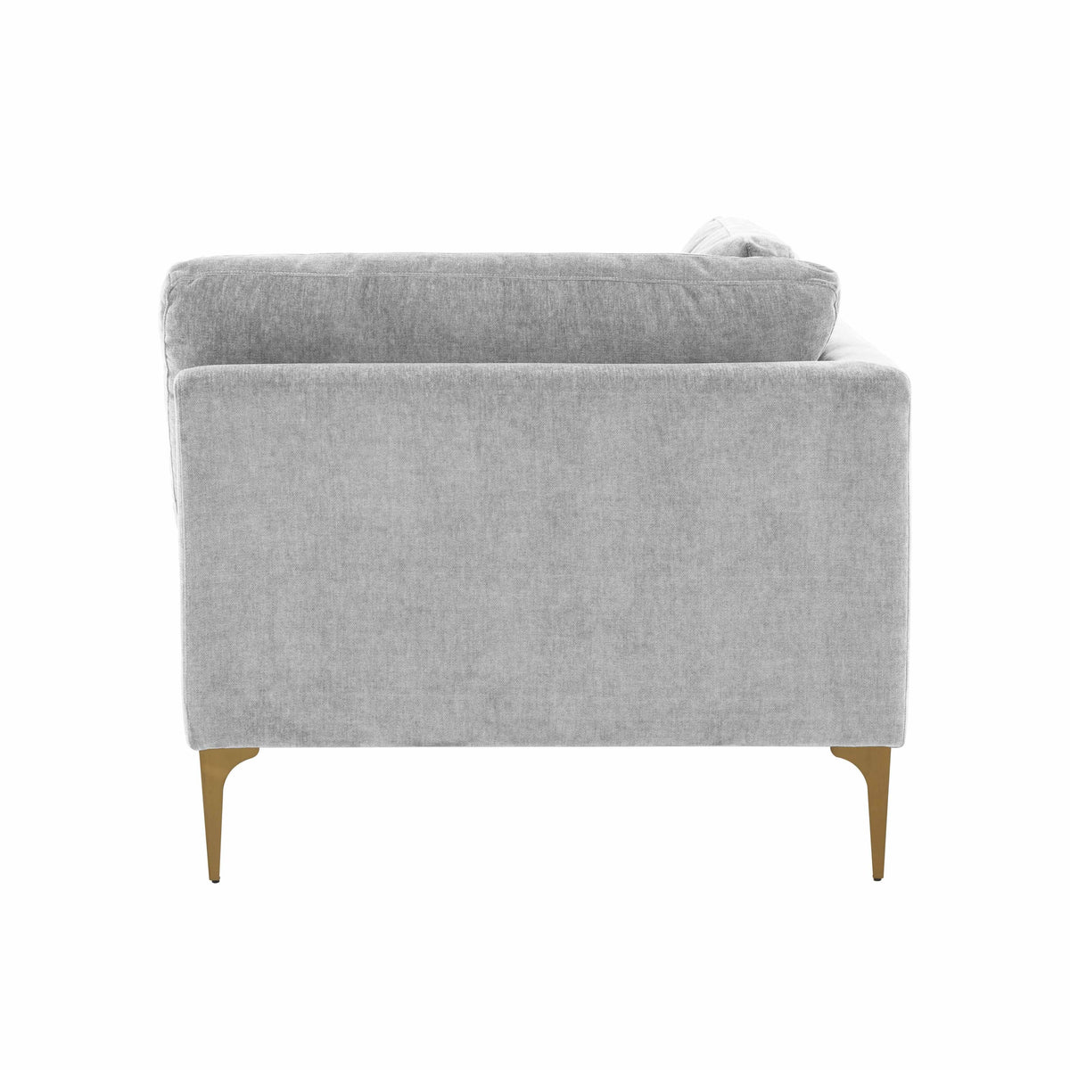 Serena Grey Performance Velvet Modular Armless Chair by TOV Furniture – photo 4 of 5