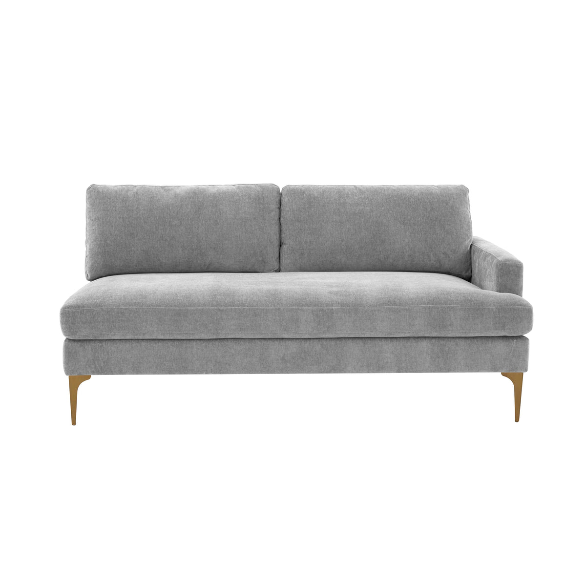 Serena Grey Performance Velvet RAF Modular Loveseat by TOV Furniture – photo 2 of 5
