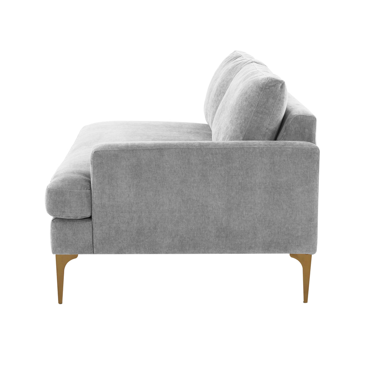 Serena Grey Performance Velvet RAF Modular Loveseat by TOV Furniture – photo 4 of 5