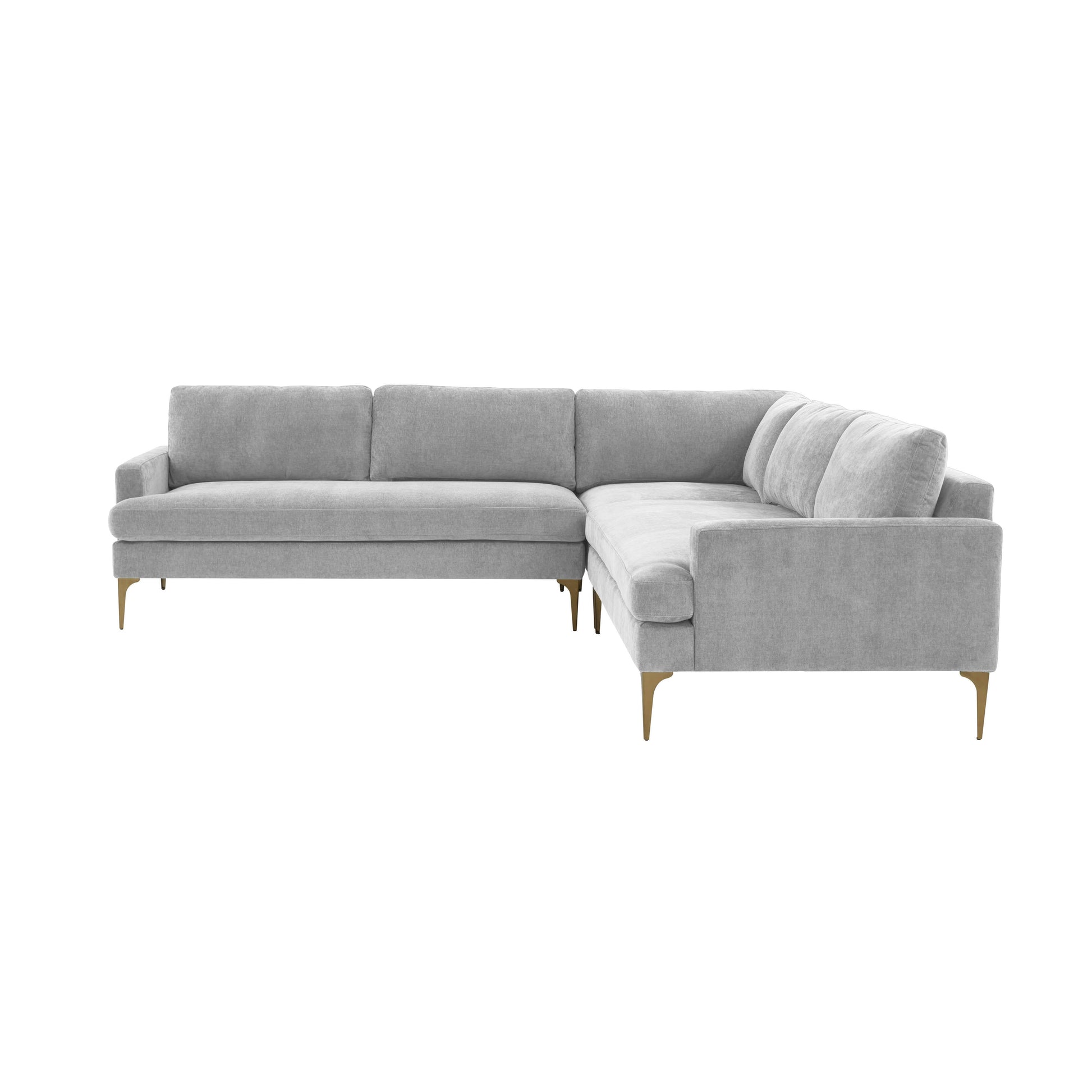 Serena 3 Piece Velvet L Sectional Ren L05130 Sec