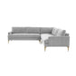 Serena 3 Piece Velvet L Sectional Ren L05110 Sec