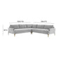 Serena 3 Piece Velvet L Sectional Ren L05120 Sec