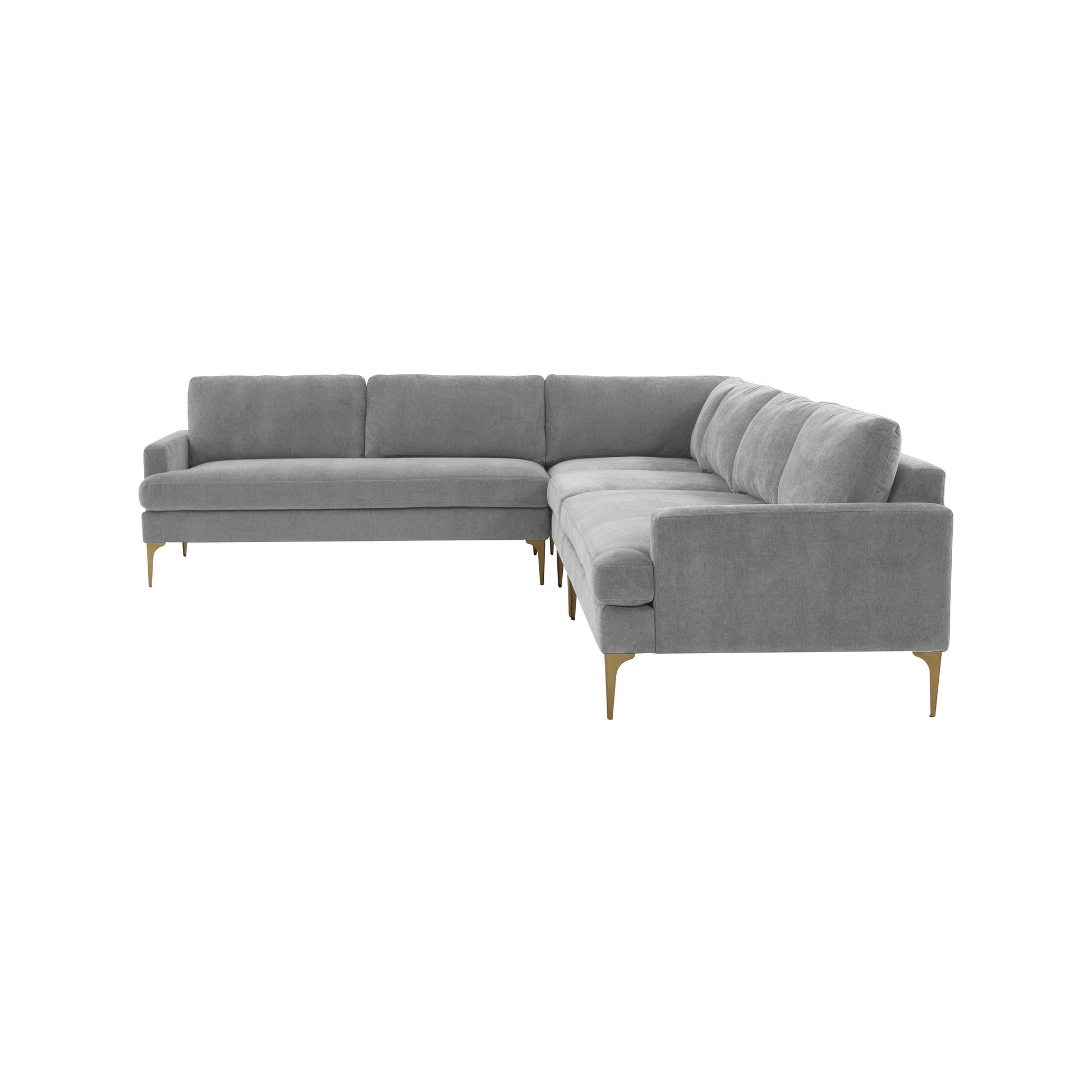 Serena 4 Piece Velvet Large L Sectional Ren L05110 Sec1