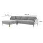 Serena 3 Piece Velvet Chaise Sectional Ren L05110 Sec4L