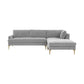 Serena 3 Piece Velvet Chaise Sectional Ren L05120 Sec4L