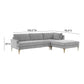 Serena 3 Piece Velvet Chaise Sectional Ren L05120 Sec4L