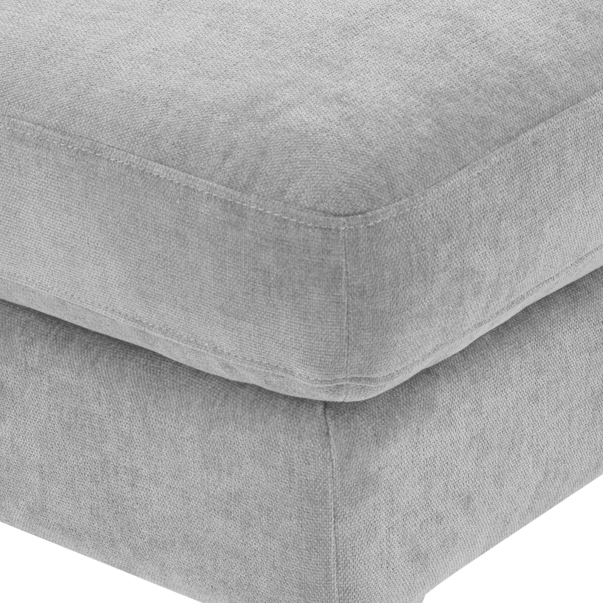 Serena Gray Performance Velvet Ottoman with Brass Legs by TOV Furniture – photo 3 of 4