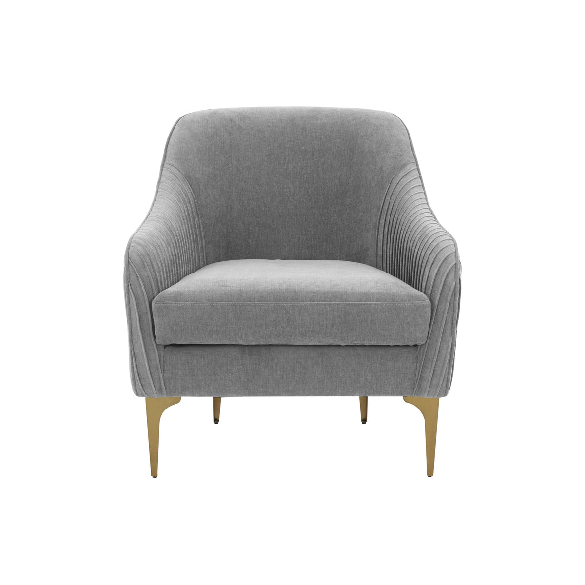 Serena Performance Velvet Accent Chair in Grey by TOV Furniture – photo 2 of 6