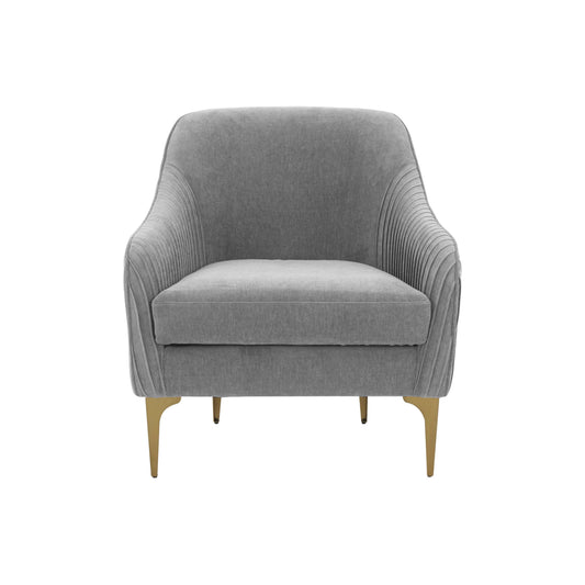 Serena Performance Velvet Accent Chair in Grey by TOV Furniture – photo 2 of 6