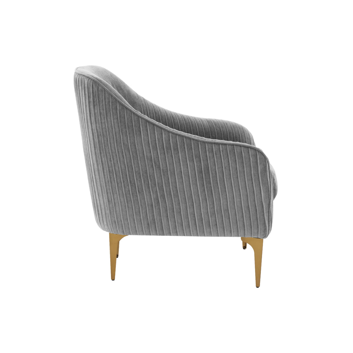 Serena Performance Velvet Accent Chair in Grey by TOV Furniture – photo 3 of 6