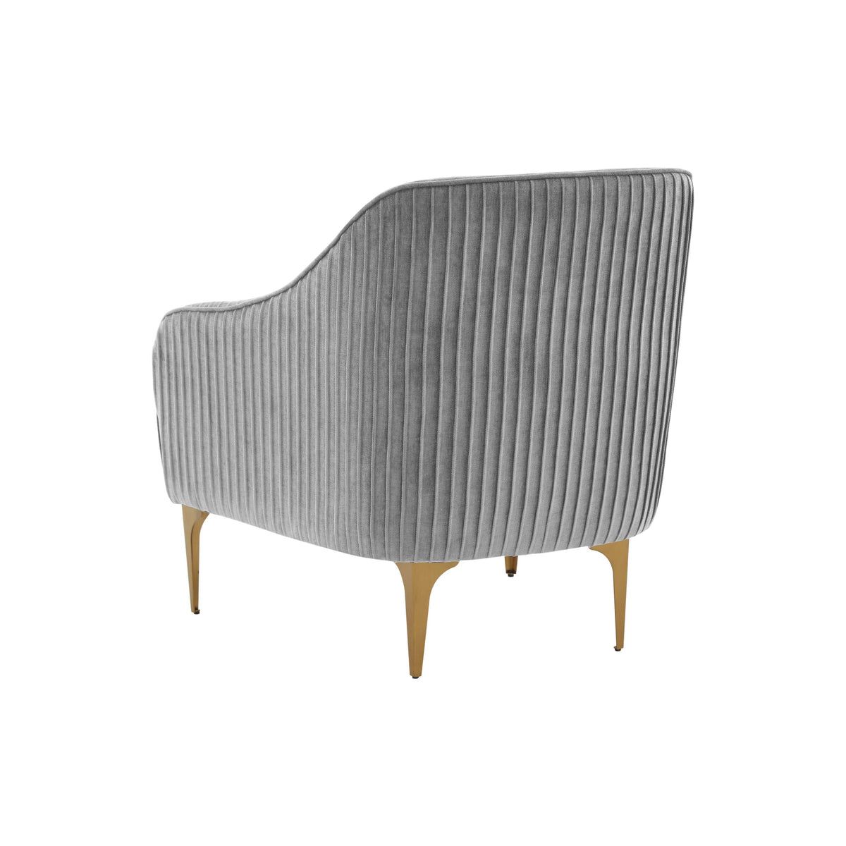 Serena Performance Velvet Accent Chair in Grey by TOV Furniture – photo 5 of 6