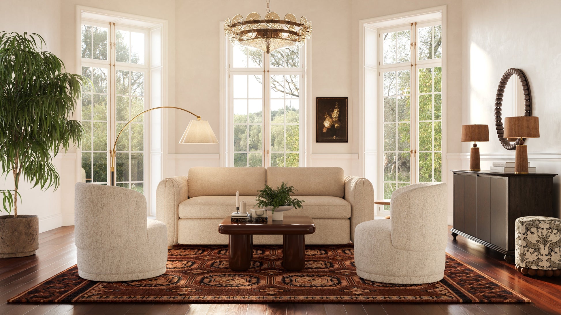 Porto 90 Honey Boucle Sofa Ren L1303