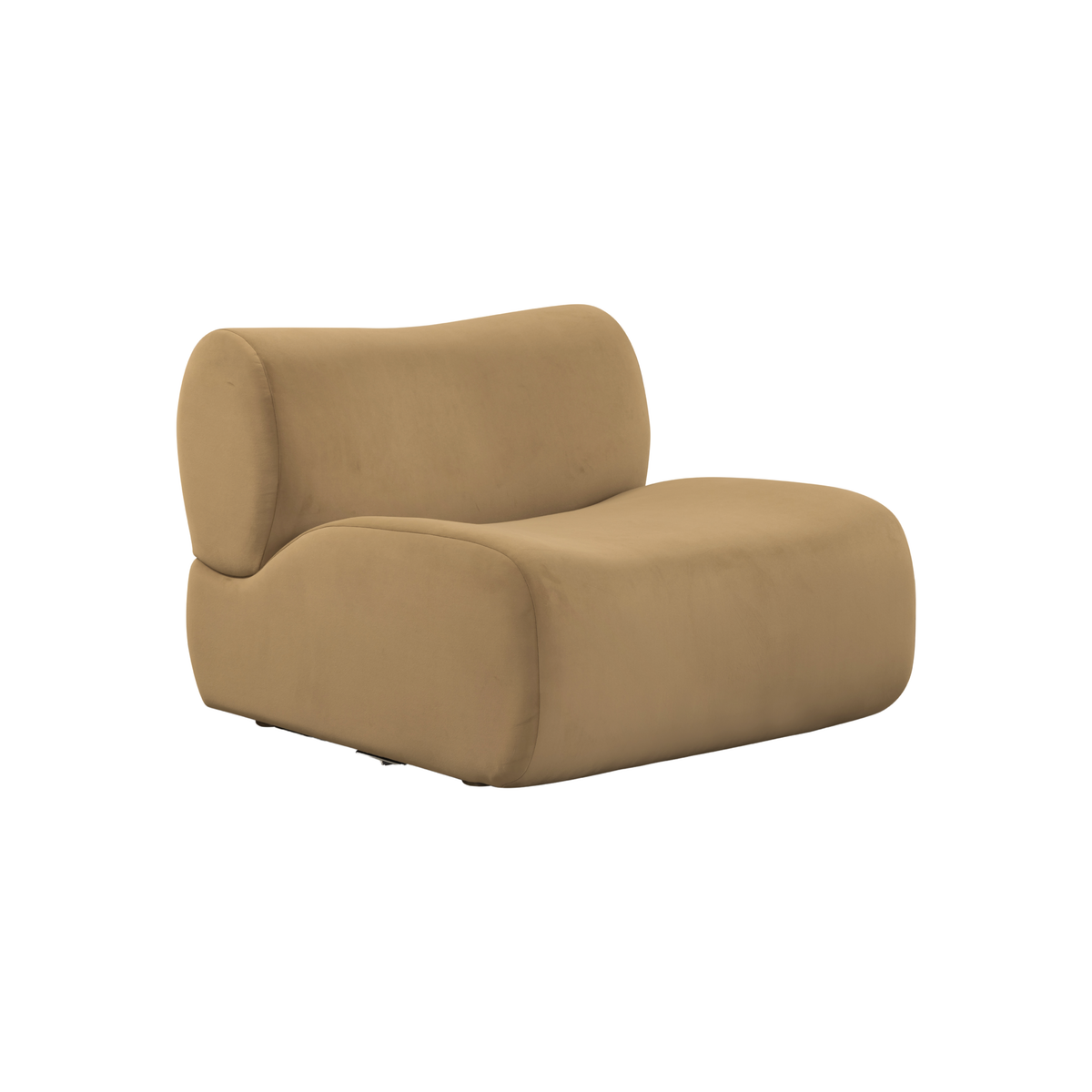 Zenith Latte Brown Performance Velvet Armless Chair by TOV Furniture – photo 1 of 6