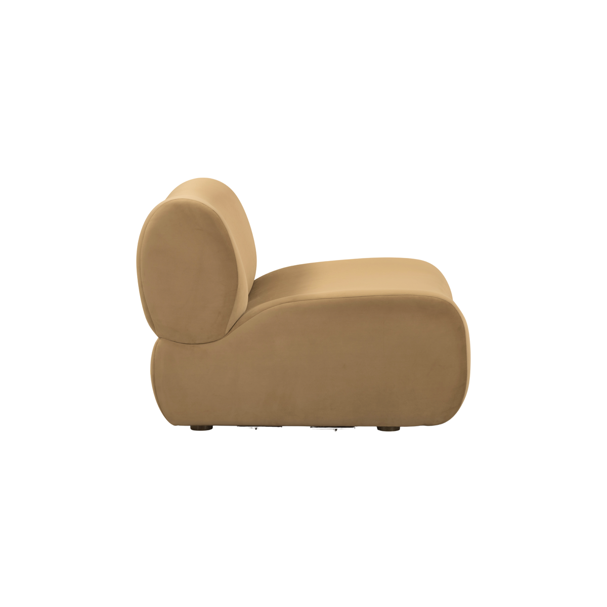 Zenith Latte Brown Performance Velvet Armless Chair by TOV Furniture – photo 4 of 6