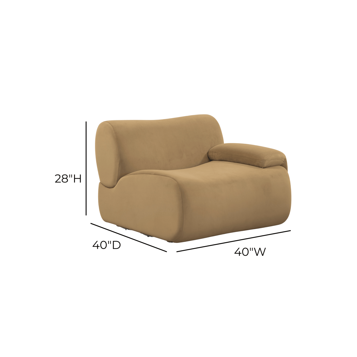Zenith Performance Velvet Modular Corner Chair in RAF by TOV Furniture – photo 7 of 8