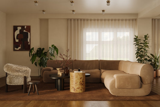 Zenith 5-Piece Latte Brown Performance Velvet Modular L-Sectional by TOV Furniture – photo 2 of 5