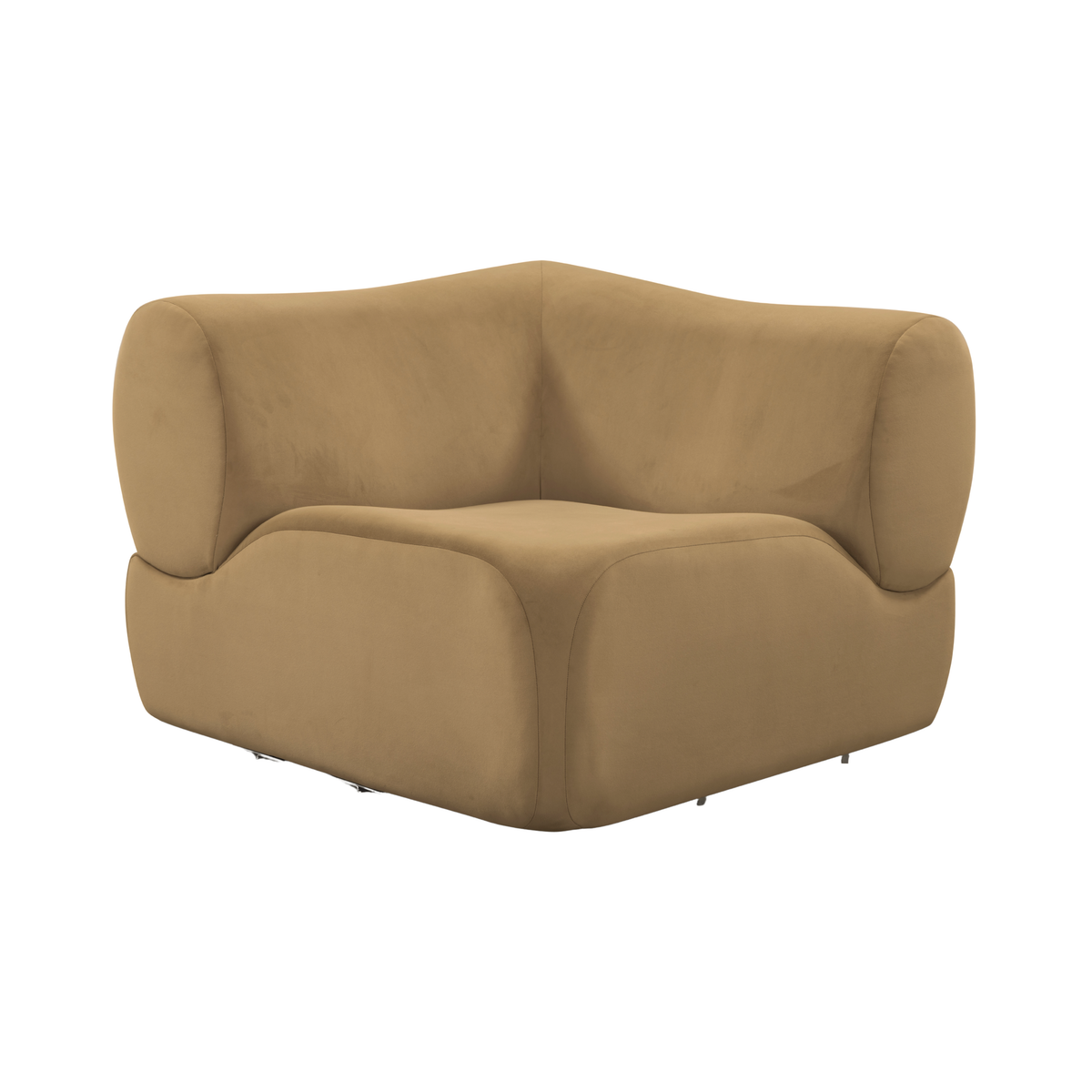 Zenith Latte Brown Performance Velvet Corner Wedge by TOV Furniture – photo 1 of 8