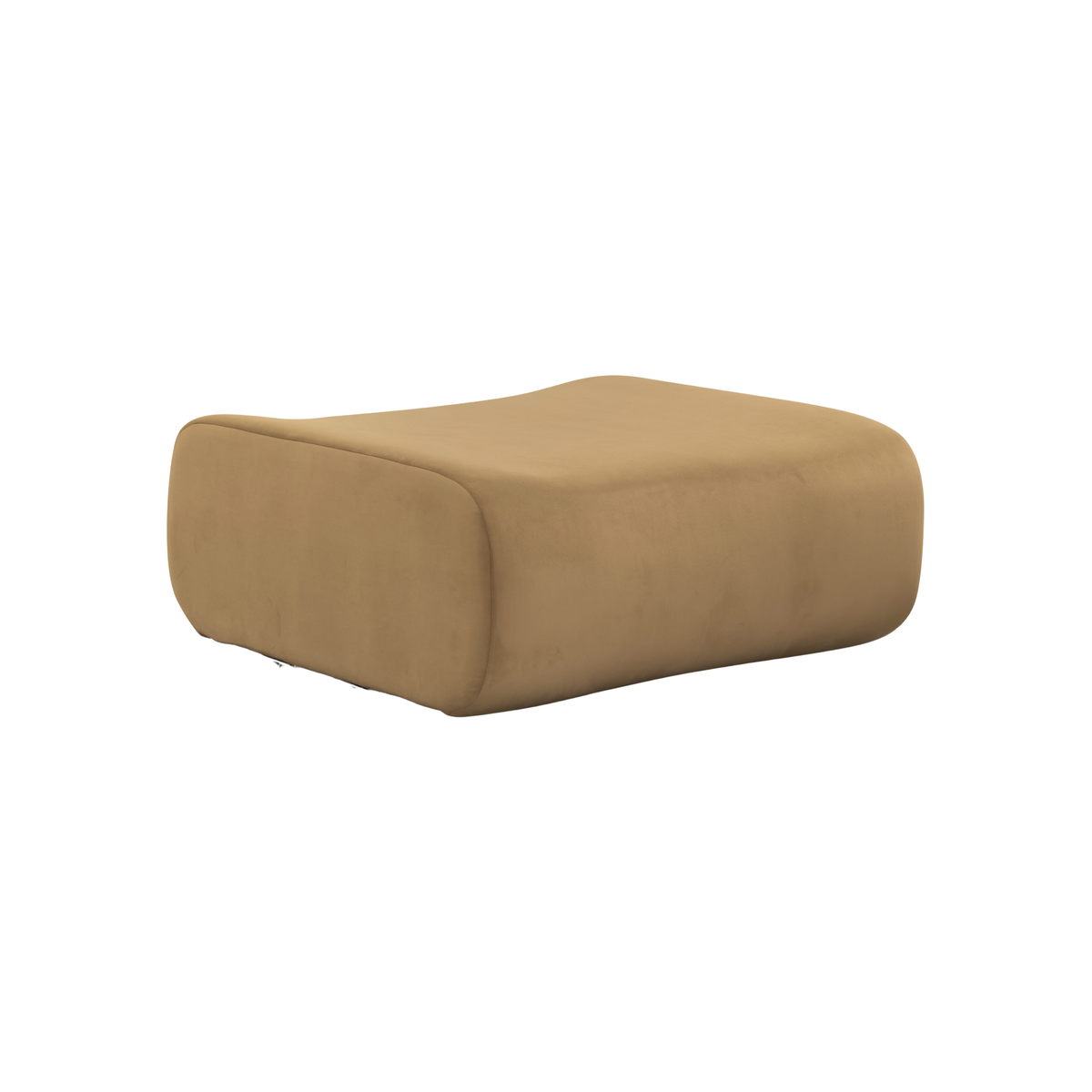 Zenith Latte Brown Performance Velvet Ottoman by TOV Furniture – photo 1 of 6