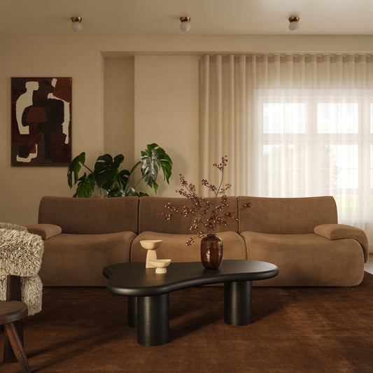 Zenith 116.5" Latte Brown Performance Velvet Modular Sofa by TOV Furniture – photo 2 of 5