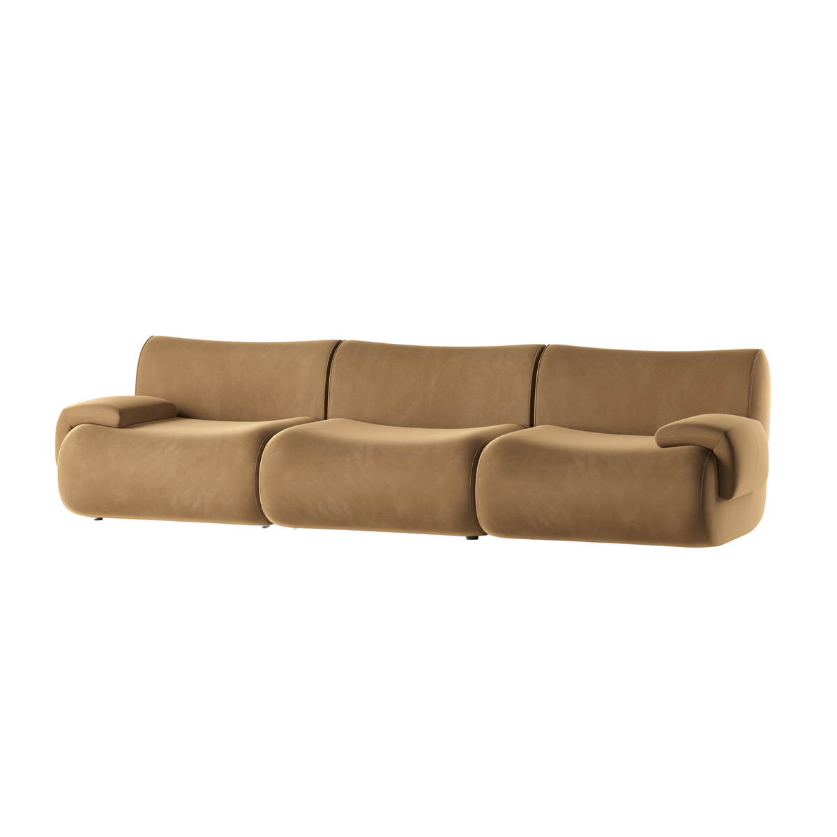 Zenith 116.5" Latte Brown Performance Velvet Modular Sofa by TOV Furniture – photo 3 of 5