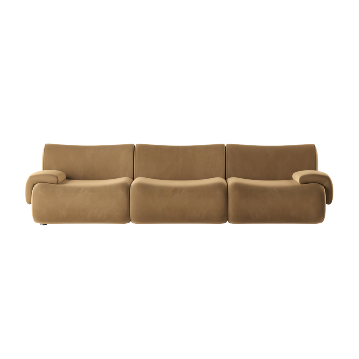 Zenith 116.5" Latte Brown Performance Velvet Modular Sofa by TOV Furniture – photo 1 of 5