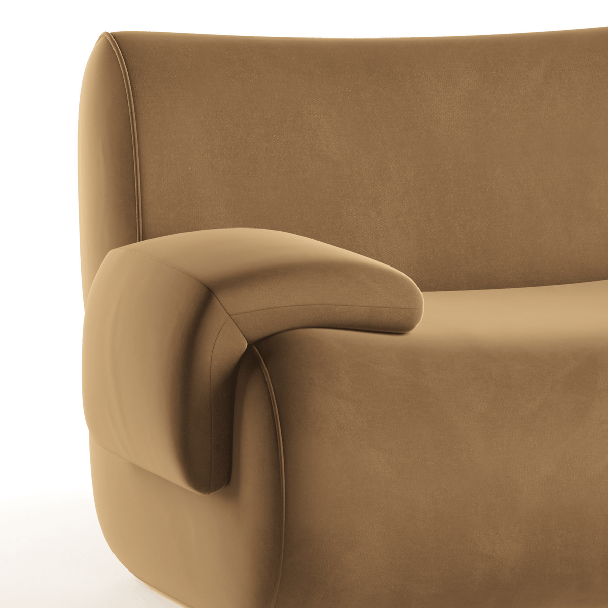 Zenith 116.5" Latte Brown Performance Velvet Modular Sofa by TOV Furniture – photo 4 of 5