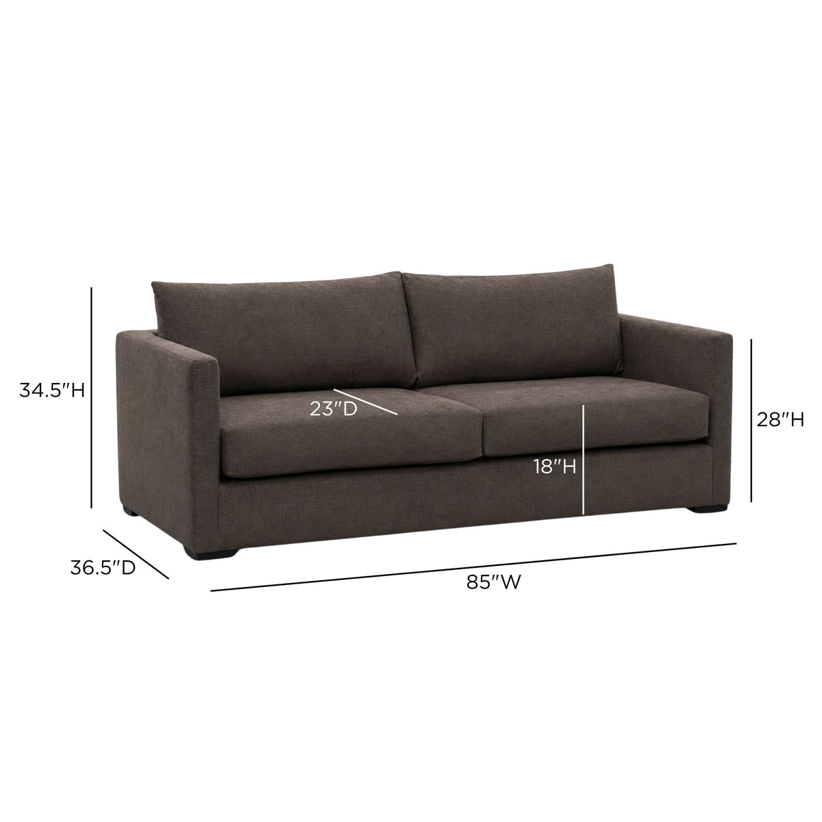 Portsmouth Java Brown Textured Chenille Sofa by TOV Furniture – photo 7 of 7