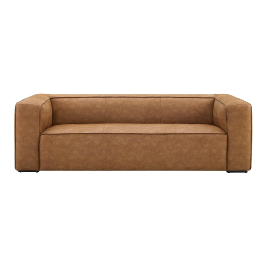 Aurora 90 Brown Leather Sofa Ren L68159