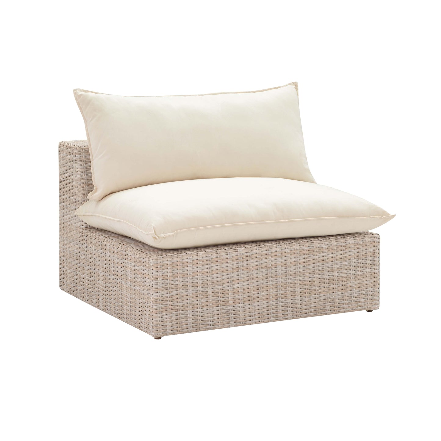 Cali Natural Wicker Outdoor Armless Chair Ren O11163 Ac