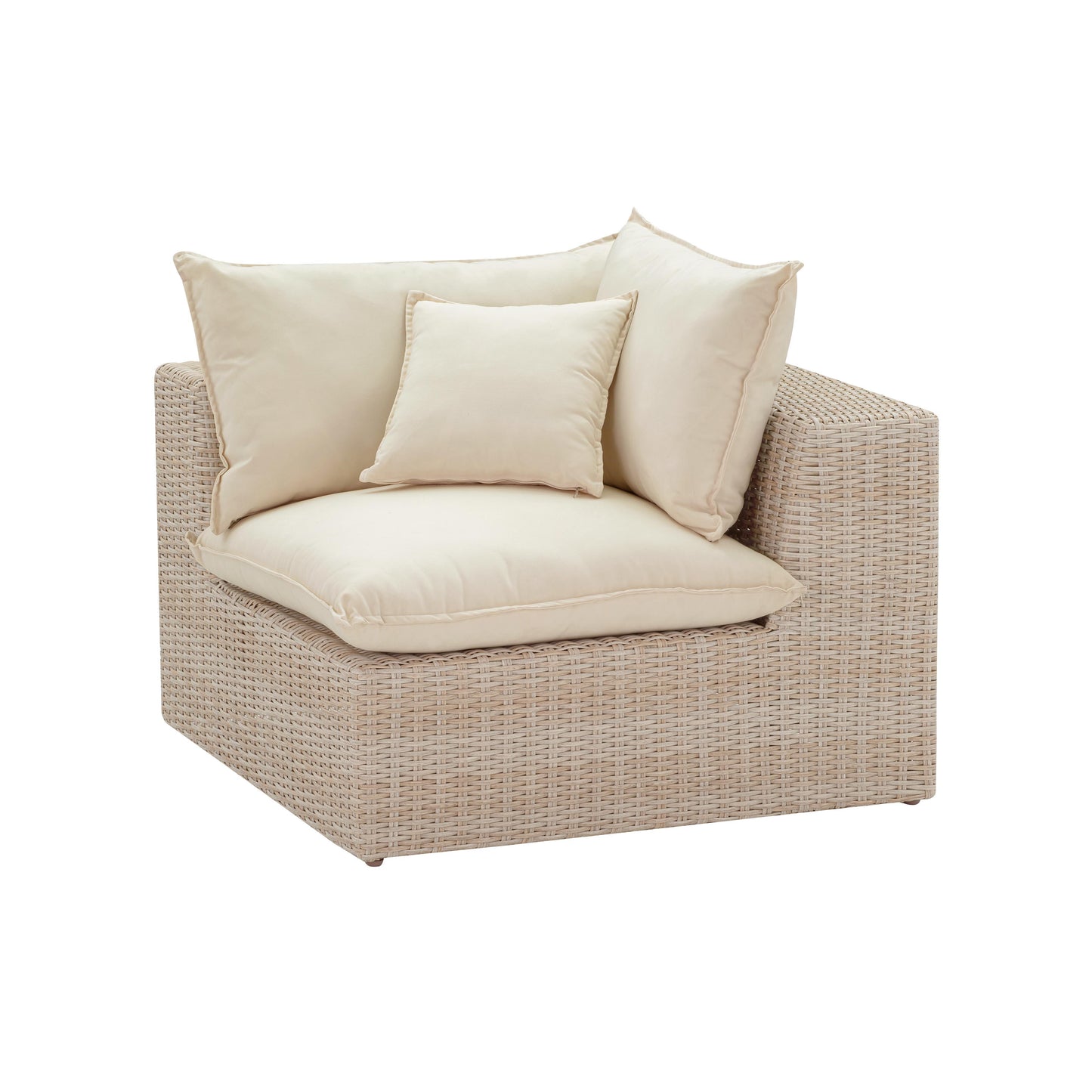 Cali Natural Wicker Outdoor Corner Chair Ren O11163 C