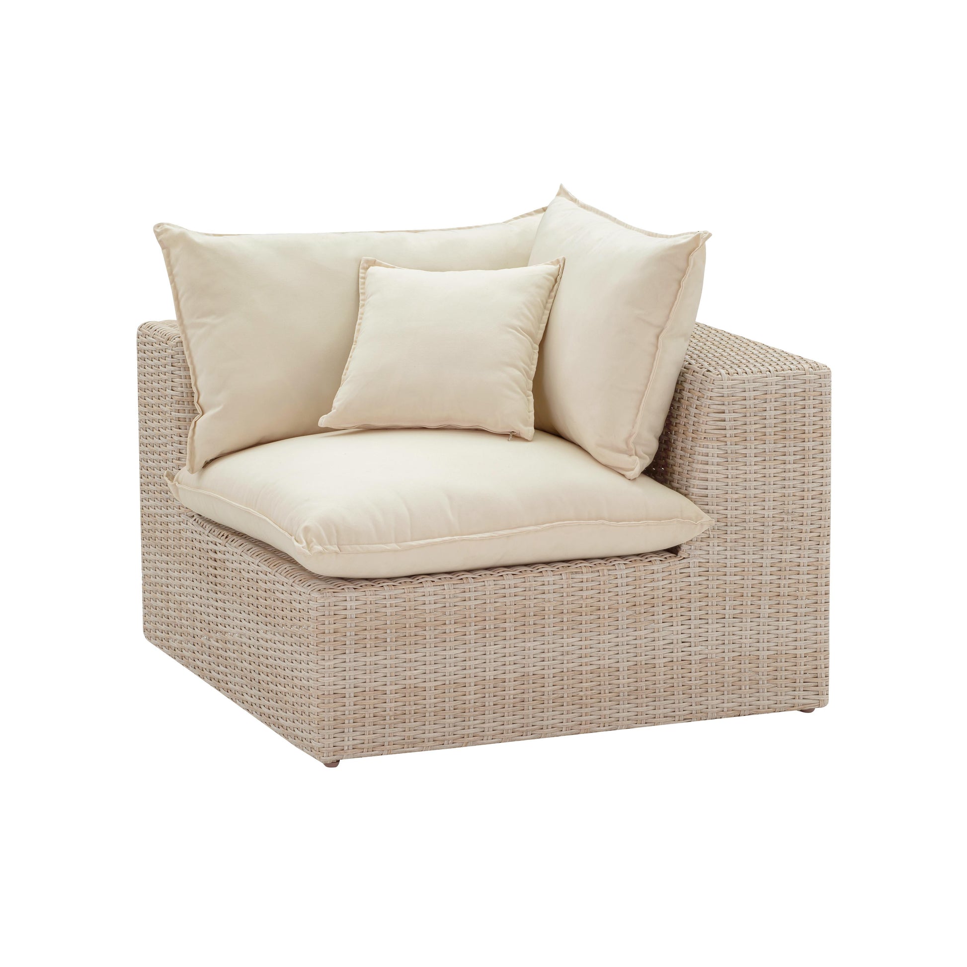 Cali Natural Wicker Outdoor Corner Chair Ren O11163 C