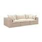 Cali 120 Natural Wicker Outdoor Modular Sofa Ren O11163