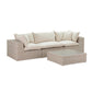 Cali 120 Natural Wicker Outdoor Modular Sofa Ren O11163