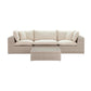 Cali 120 Natural Wicker Outdoor Modular Sofa Ren O11163