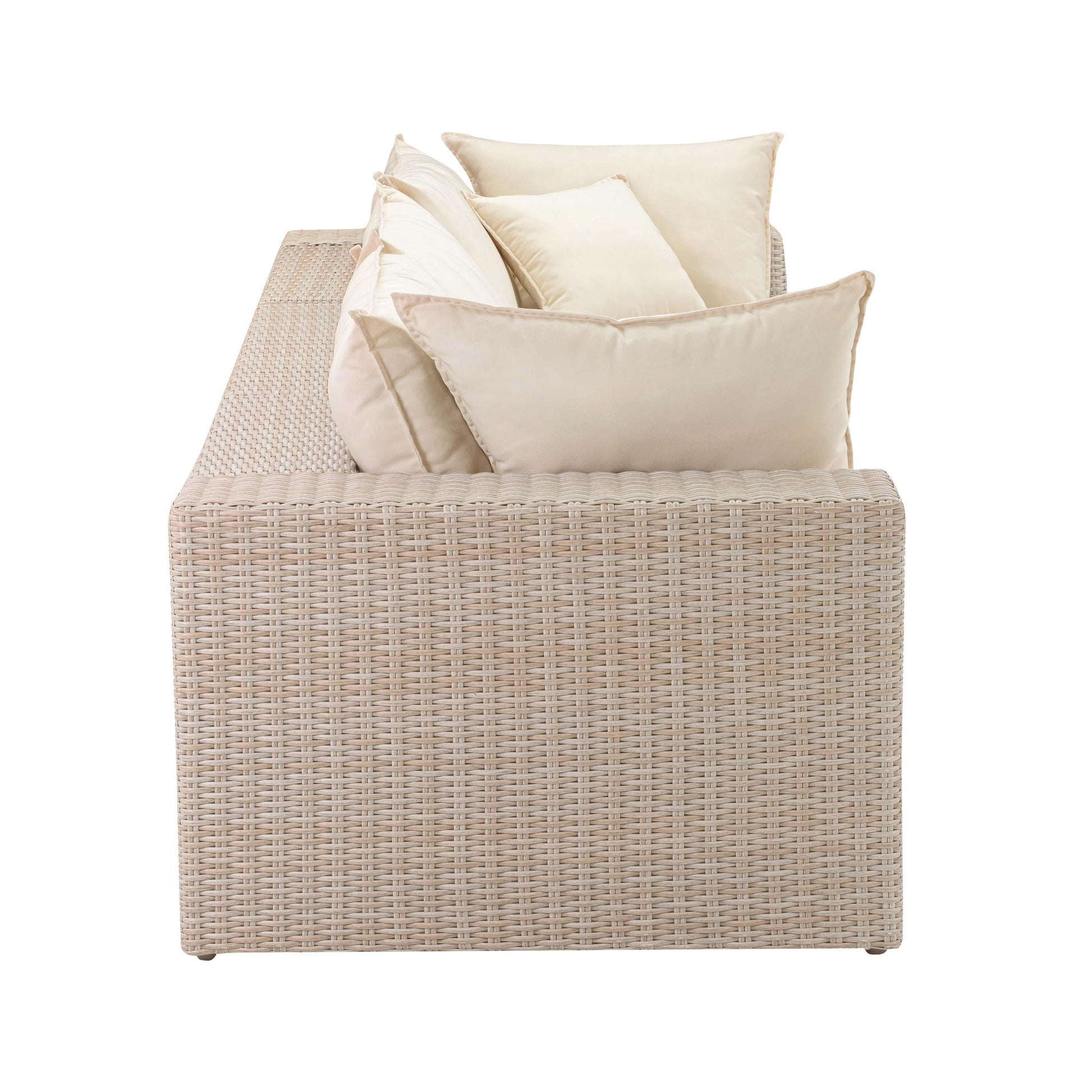 Cali 120 Natural Wicker Outdoor Modular Sofa Ren O11163